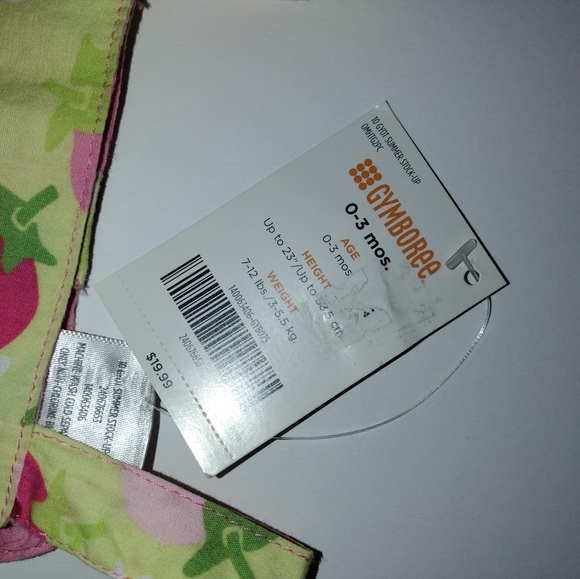 Baby Girl Gymboree Strawberry Dress, Baby Sleeveless Strawberry Dress, 2 Piece - Picture 5 of 13